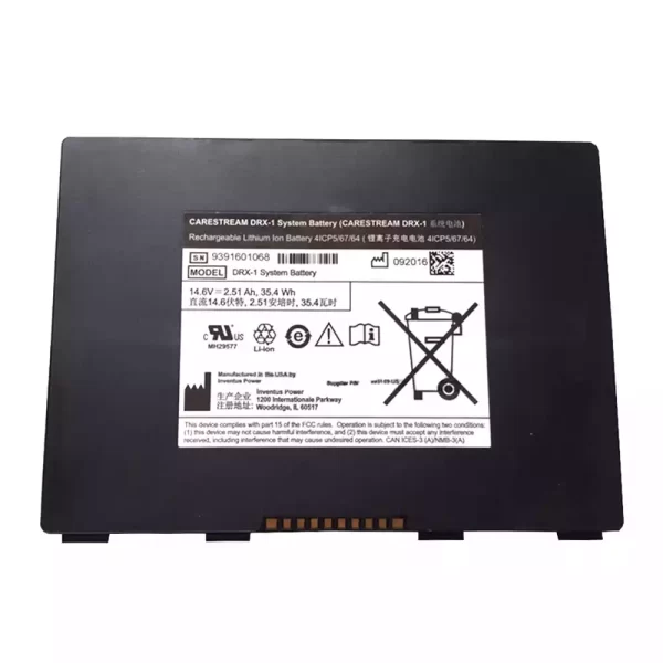 純正 バッテリー 対応 P/N 8G5132 993169 990864,CARESTREAM DRX-1 SYSTEM battery