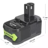 18V 3.0Ah 交換用 バッテリー 対応 Ryobi P500,P501,P506,P510,P514,P520,P521,P522,P530,P540,P570 - 画像 (3)