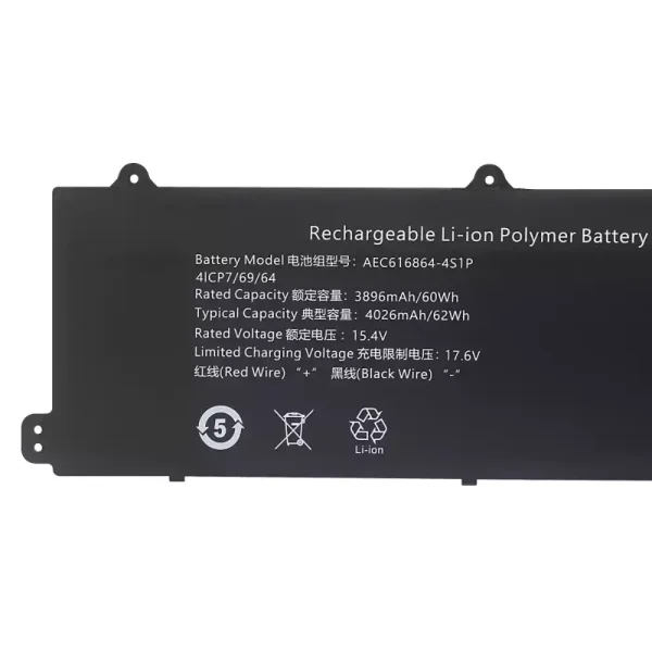 純正ノートパソコン バッテリー対応 AEC616864-4S1P - 画像 (3)
