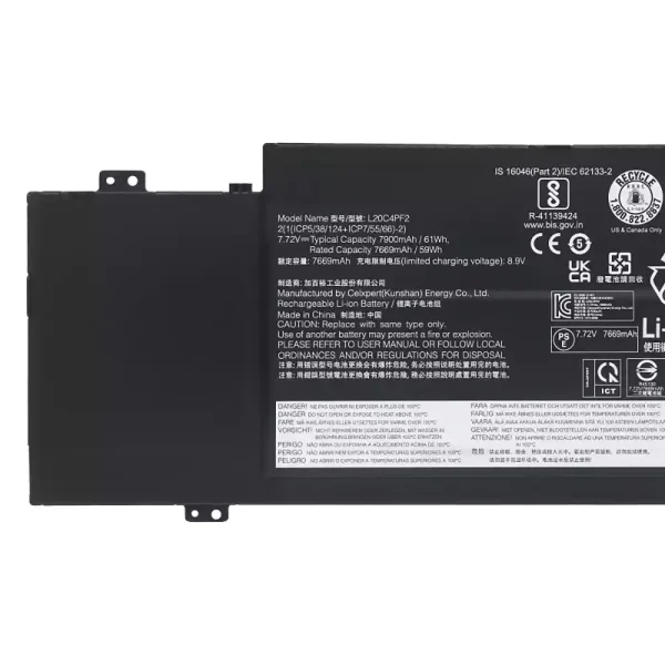 純正ノートパソコン バッテリー対応 [LENOVO]レノボ L20C4PF2 L20D4PF2 L20M4PF2 - 画像 (3)