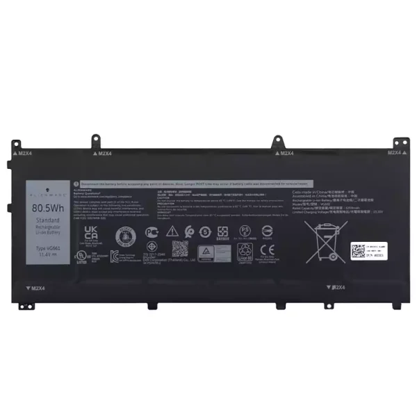 純正ノートパソコン バッテリー対応 [DELL]デル VG661 V4N84,[DELL]デル Alienware x14 R1 R2