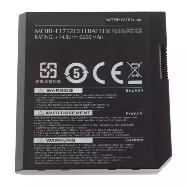 純正ノートパソコン バッテリー対応 [DELL]デル Alienware M17x L062056 MOBL-F1712CELL
