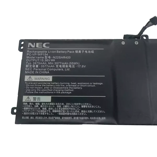 純正ノートパソコン バッテリー対応 NEC PC-VP-WP154 N22SAR400 - 画像 (2)