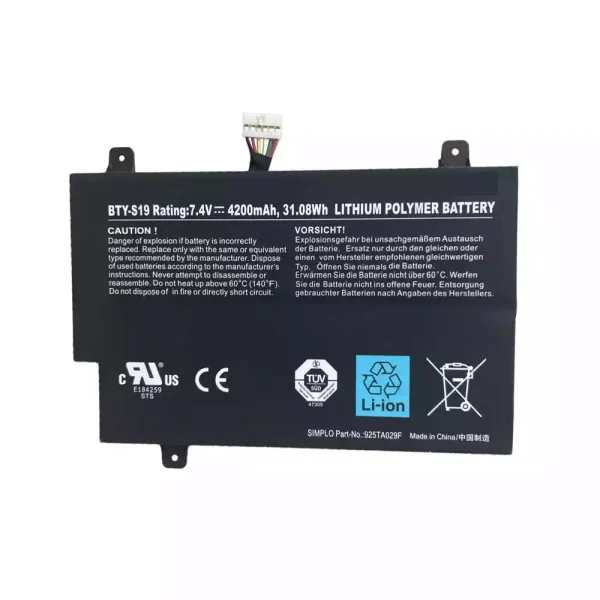 純正ノートパソコン バッテリー対応 MSI BTY-S19