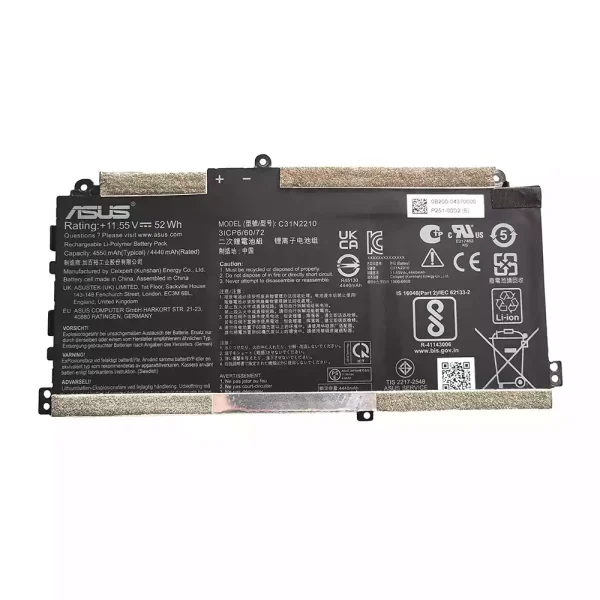 純正ノートパソコン バッテリー対応 [ASUS]エイスース C31N2210