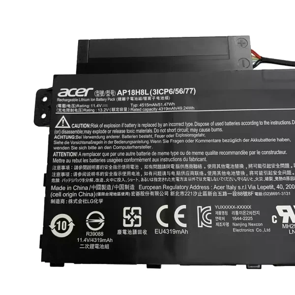 純正ノートパソコン バッテリー対応 [ACER]エイサー AP18H18L - 画像 (2)