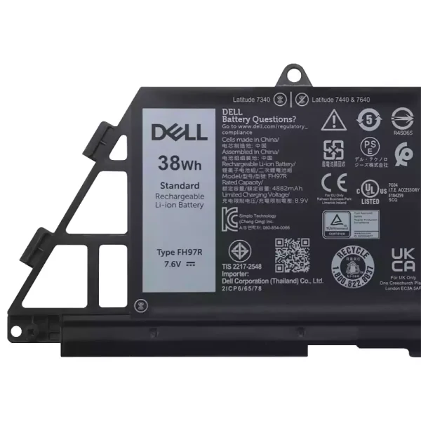 純正ノートパソコン バッテリー対応 [DELL]デル FH97R 76KVG 599M7 - 画像 (3)