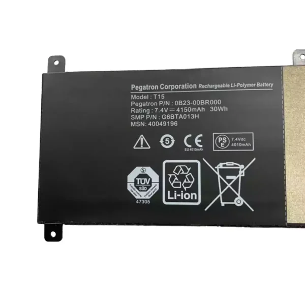 純正ノートパソコン バッテリー対応 0B23-00BR000 G6BTA013H T15 - 画像 (2)
