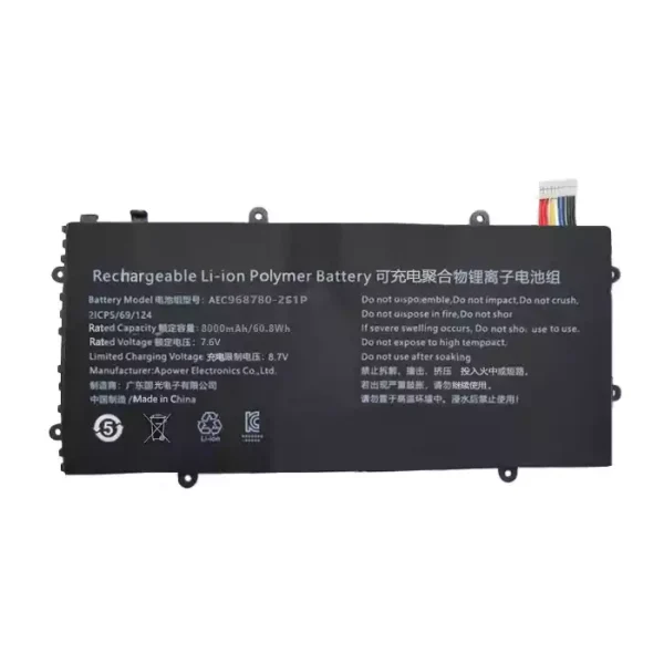 純正ノートパソコン バッテリー対応 AEC968780-2S1P