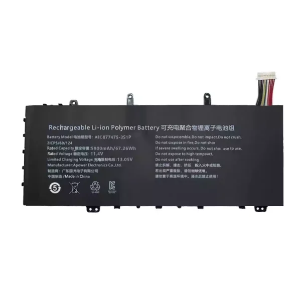 純正ノートパソコン バッテリー対応 AEC677475-3S1P