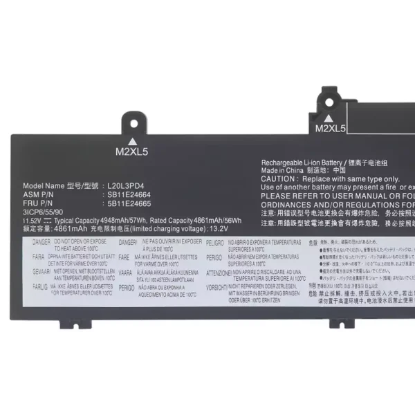 純正ノートパソコン バッテリー対応 [LENOVO]レノボ L20M3PD4 L20L3PD4 - 画像 (3)