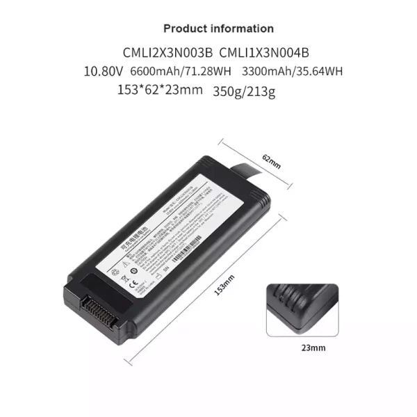 交換用 バッテリー 対応 CMLI2X3N003B,COMEN V1 Portable ventilator - 画像 (2)