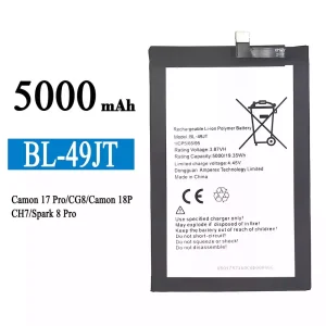 バッテリー BL-49JT 対応 Tecno Camon 17 Pro / Camon 18P / Spark 8 Pro