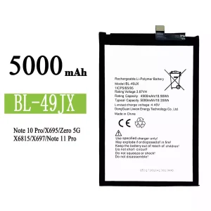 バッテリー BL-49JX 対応 Infinix Note 10 Pro / Note 11 Pro / Zero 5G
