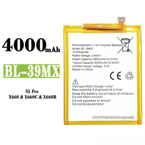 バッテリー BL-39MX 対応 Infinix S5 Pro