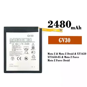 バッテリー GV30 対応 Motorola Moto Z / Moto Z Droid / Moto Z Force / Moto Z Force Droid