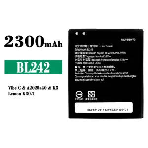 バッテリー BL242 対応 Lenovo Vibe C / K3 / Lemon K30-T