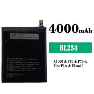 バッテリー BL234 対応 Lenovo P70/P70-A/A5000