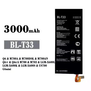 バッテリー BL-T33 対応 LG Q6 /Q6+ /Q6a /G6mini