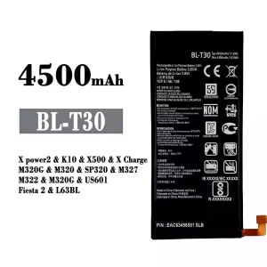 バッテリー BL-T30 対応 LG X power2 / K10 / X500 / X Charge / Fiesta 2