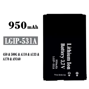バッテリー LGIP-531A 対応 LG 450/500G/A110/A133/A170/AN160