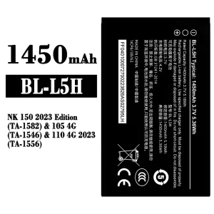 バッテリー BL-L5H 対応 Nokia NK 150 2023 Edition