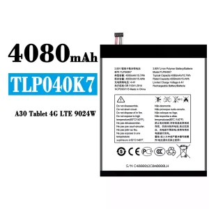 バッテリー TLP040K7 対応 Alcatel A30 Tablet 4G LTE 9024W