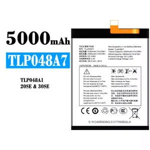 バッテリー TLP048A7 TLP048A1 対応 Alcatel 20SE/30SE