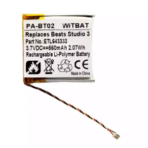 交換用 ヘッドフォン バッテリー 対応 Beats Solo Pro Wireless,Studio 2 B0500,Studio 2.0,Studio 3.0,SDHP-P1401