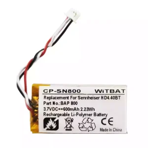 交換用 ヘッドフォン バッテリー 対応 Sennheiser BAP 800,AHB571935PCT-03